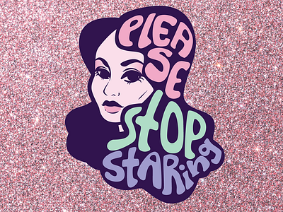 Please STOP cartoon design digitalart icon illustration popart vector