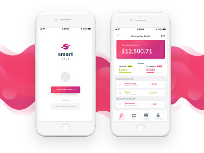 Smart Bank App / Design concept app bank concept app design mobile ui ux