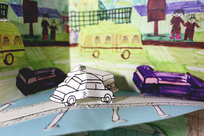 book Arts 1 - autistic children - pop up book book arts