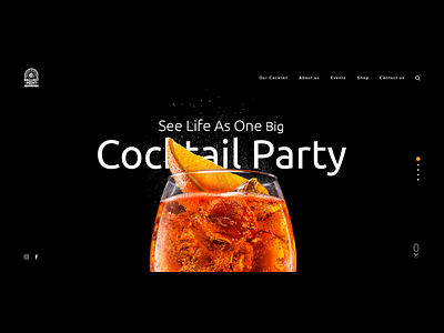 Ballastpoint concept design cocktail dark dark theme design drink food food drink gold gradien ice lemon party theme ui ux website