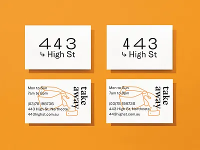 Cafe & Vintage Store Business Cards brand identity branding business card logo logotype orange