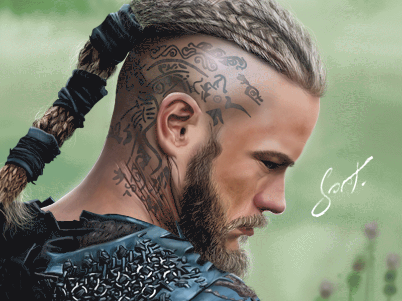 Illustration process of Ragnar Lothbrok 2d art after affects animation digital art drawing illustration illustration art illustration challenge painting ragnar lothbrok vikings