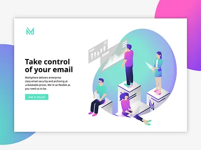 Mailsphere Art Direction / Website Concept brand identity branding design graphic design illustration website