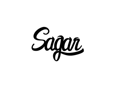 Sagar Logo Concept branding calligraph design illustration lettermark logo professional typography