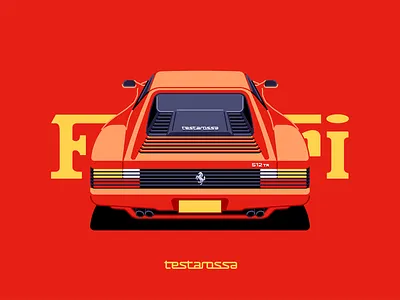 Testarossa car ferrari retro speed vehicle