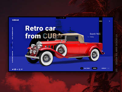 Cuba retro car app brand branding car app car dashboard car dealer cartoon concept ecommerce illustration landing landing page lifestyle store ui ux ux design vector web webdesign