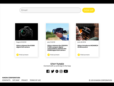 Nikon Website Ui Design Concept | By Mayank Chauhan branding design concept graphic design ui ui design ux web design