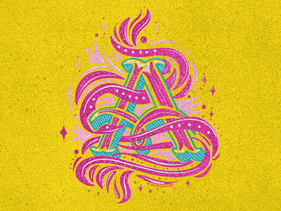 Flourishing A a alphabet graphic design hand lettering illustration lettering letters