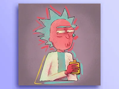 Rick Sanchez illustration ipad ivi topp rick and morty rick sanchez