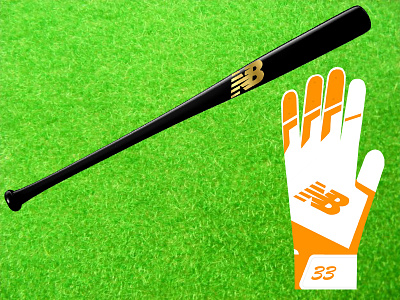 NB ® Batting Gloves balance baseball brand logo nb new