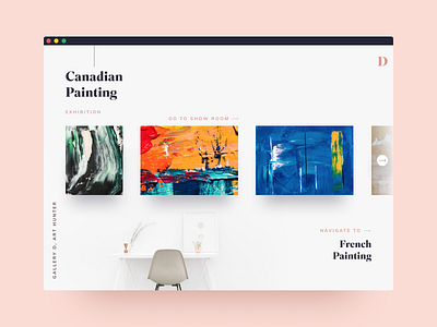 Painting Gallery Page Design clean clean design figma landing page portfolio ui ui design ux web design