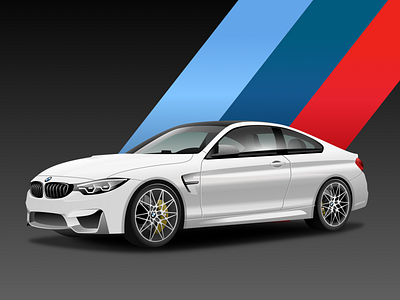 BMW M4 bmw car debut illustration m4 motosport sketch vector