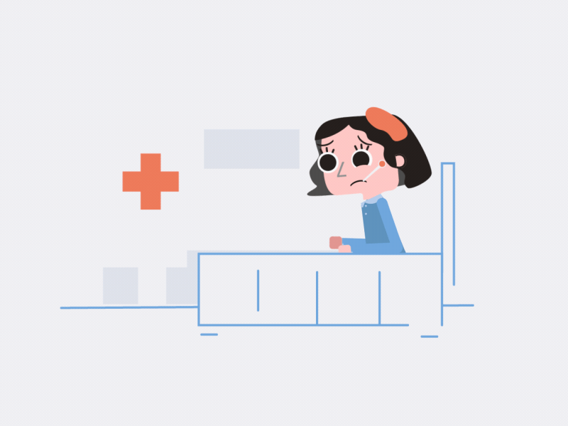 Sick Girl animation character gif sick sneeze