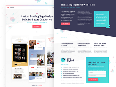 Landing Page Design background pattern clean colorful colorful design landing page landing page design onepage simple sketch vector