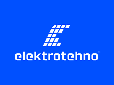 Elektrotehno - Solar Panel Company Logo branding design e logo energy logo mark minimalistic logo modern monogram power solar solar panel tech tech logo vector