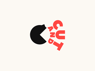 And Cut! Logo cinema design director experimental film company head logo modern movie screaming simple tv typogaphy