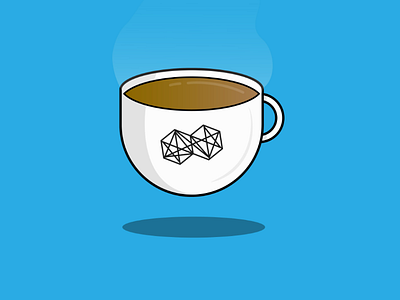 Cawfee Wednesday coffee design flat vector