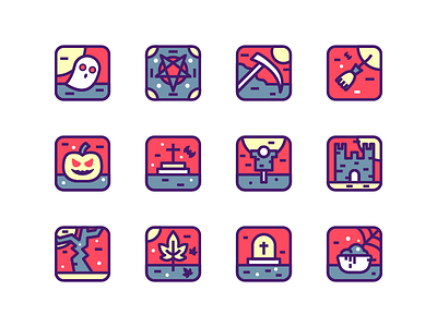 Halloween ceremony ghost halloween halloween icons icon icon set illustration october spooky ui