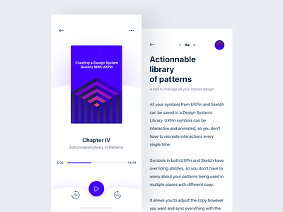 Ebook App app book design mobile player read reader ui ux