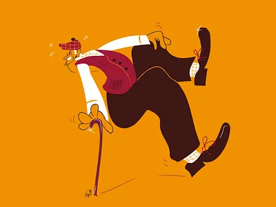 Super nonno art cartoon character comics grandfather illustration vector vintage