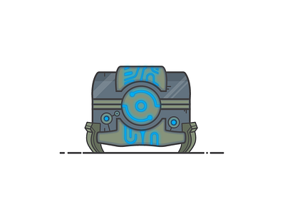 Sheikah Chest - Round botw breath of the wild chest gaming illustration nintendo zelda