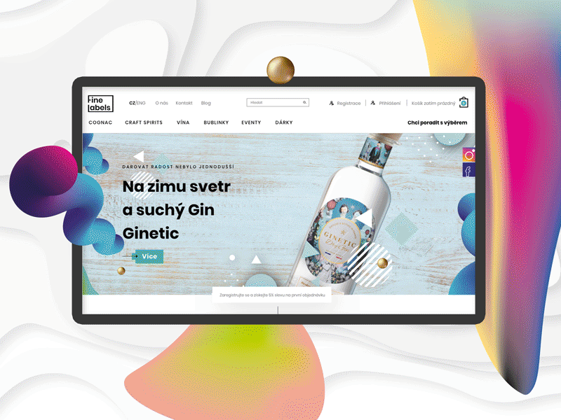 FineLabels_ecommerce art direction artisan spirits branding intrique logo ui webdesign