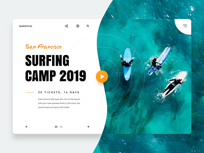 Surfcamp next slide ocean sea waves play button previous skip san francisco ticket surfing