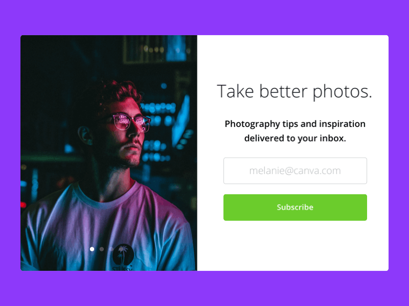 Photo canva cta design photo popup ui