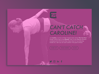 Can't Catch Caroline! landing page modern simple