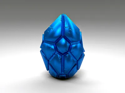 Blue steal egg 3d blue cinema4d comics dc design egg game icon icons illustration logo marvel modeling painter substance