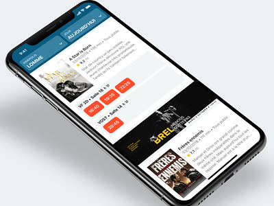 Kinepolis® Tickets Booking Screen Proposal app cinema clean cover design flat ios minimal mobile app design movie rating ticket typography ui ux