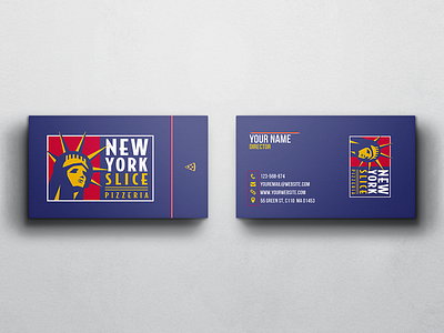 New York Slice Pizzeria business card design design
