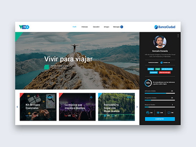 Veo - Profile page design typography ui ui ux user inteface ux ux design