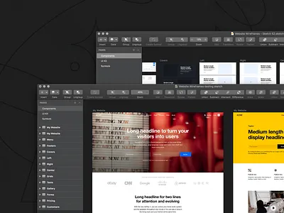 Web Wireframes – Sketch 52 Update sketch ui ux website wireframes