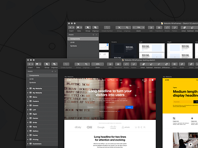 Web Wireframes – Sketch 52 Update sketch ui ux website wireframes