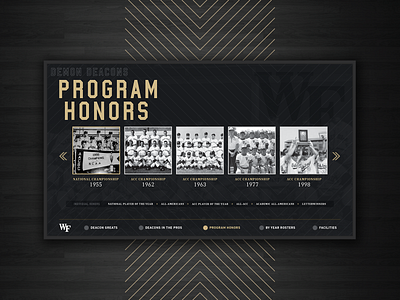 Wake Forest Interactive Display animation basketball texture typography ui user experience ux