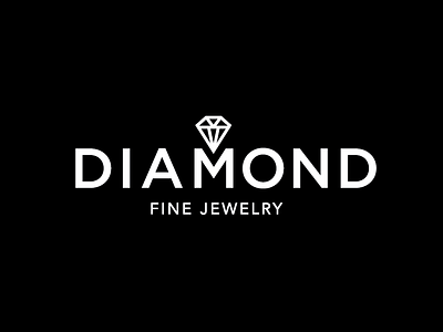 Diamond Fine Jewelry branding graphic design illustration logo logo design typography vector
