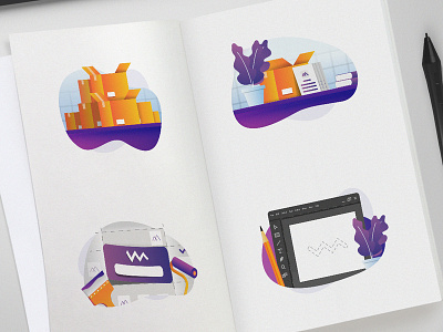 illustrations design icons illustration noise ui ux vector web