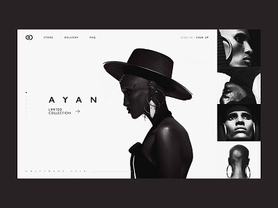 A Y A N concept design digital e commerce online shop shop typography ui user interface ux web website