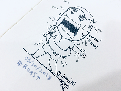 Roasted (Inktober 2018 - Day 3) inktober inktober2018 lunch maikicomics miniihairaa ohmaiki pool roasted