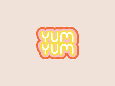 Yum Yum Bubble brand branding color groovy identity illustration process rainbow typography