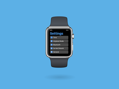 DailyUI 007 - Settings daily ui dailyui design settings type typography ui ux wearables