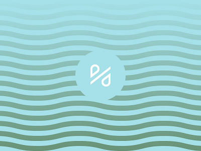 Percentage of Clean Water icon illustration monogram visual design