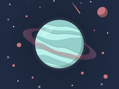 Inktober- Day 3- Outer Space adobe adobe illustrator challenge illustration illustration design illustrator inktober inktober2018 planet space vector
