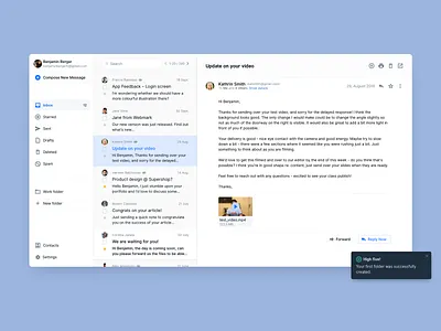 Email Client app desktop email growth minimal ui ui ux user interface ux