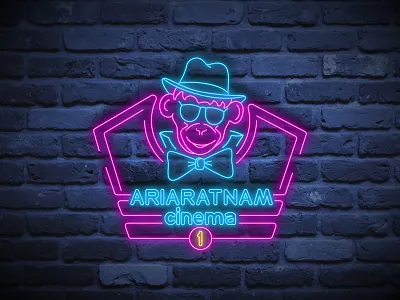 3d Vector Neon Illustrative Logo 3d fiverr illustration logo neon vector