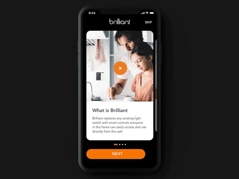 Intro Brilliant App ios iot iphonex ui ux