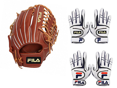 FILA ® Baseball Gloves baseball brand fila gloves logo