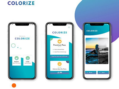 Colorize App UI app app design app designer branding design ui uidesign uiux user interface design ux vector web