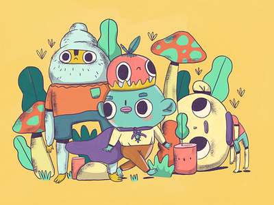 Weird friends adobe illustrator art character character design contemporary contemporary design contemporary illustration creative designer doodle doodles doodling draw drawing illustrate illustration illustrator photoshop pictoplasma pixel art